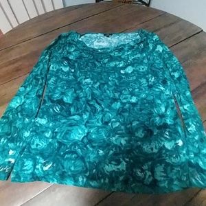 Talbots teal top Sz Medium